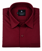 Oxford Cotton Athletic Maroon Color Shirt for Men
