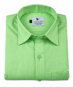 Linen Textured Pista Green Men’s Shirt