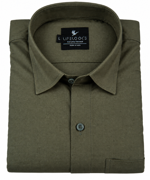 Oxford Cotton Dawn Grey Color Shirt for Men
