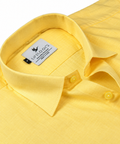 Linen Textured Sunshine Yellow Men’s Shirt