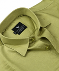 Oxford Cotton Pista Green Color Shirt for Men
