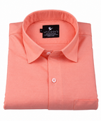 Oxford Cotton Light Peach Color Shirt for Men
