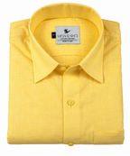 Linen Textured Sunshine Yellow Men’s Shirt