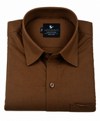 Oxford Cotton Light Chocolate Color Shirt for Men