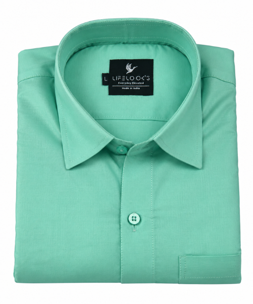Oxford Cotton Pale Turquoise Color Shirt for Men