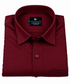 Oxford Cotton Athletic Maroon Color Shirt for Men