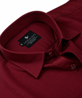 Oxford Cotton Athletic Maroon Color Shirt for Men