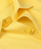 Linen Textured Sunshine Yellow Men’s Shirt