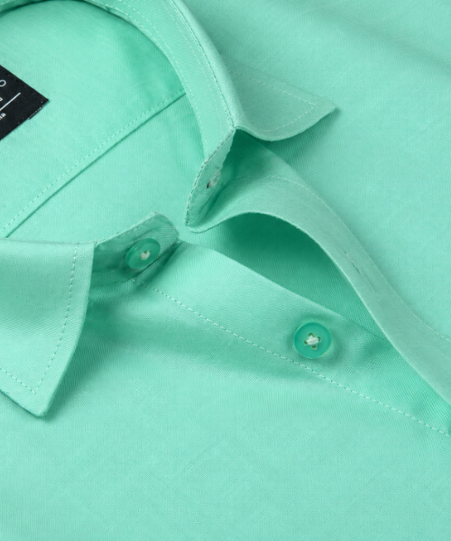 Oxford Cotton Pale Turquoise Color Shirt for Men