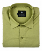 Oxford Cotton Pista Green Color Shirt for Men