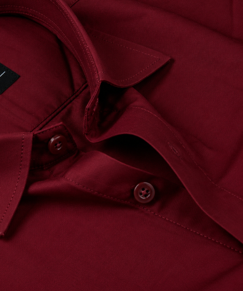 Oxford Cotton Athletic Maroon Color Shirt for Men