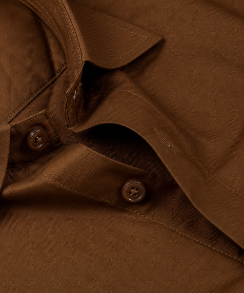 Oxford Cotton Light Chocolate Color Shirt for Men
