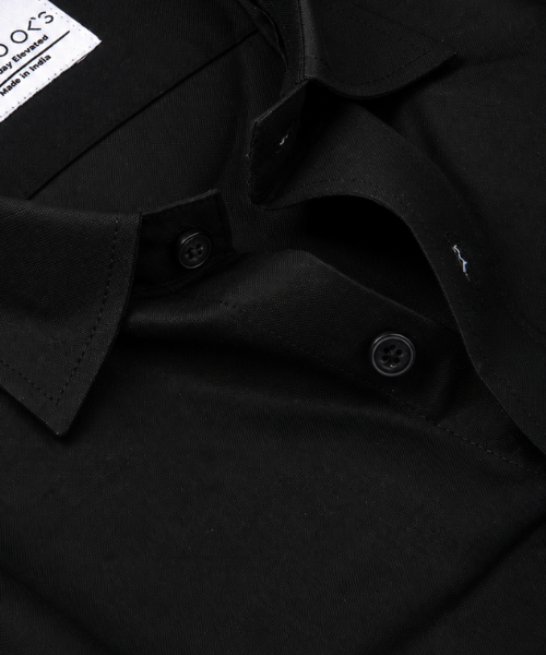 Oxford Cotton Black Color Shirt for Men