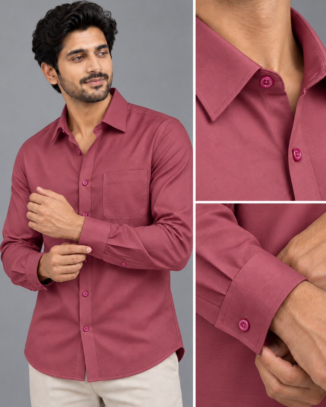 Oxford Cotton Light lavender Color Shirt for Men